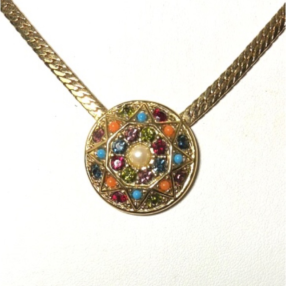 D'Orlan necklace 16" vintage gold tone